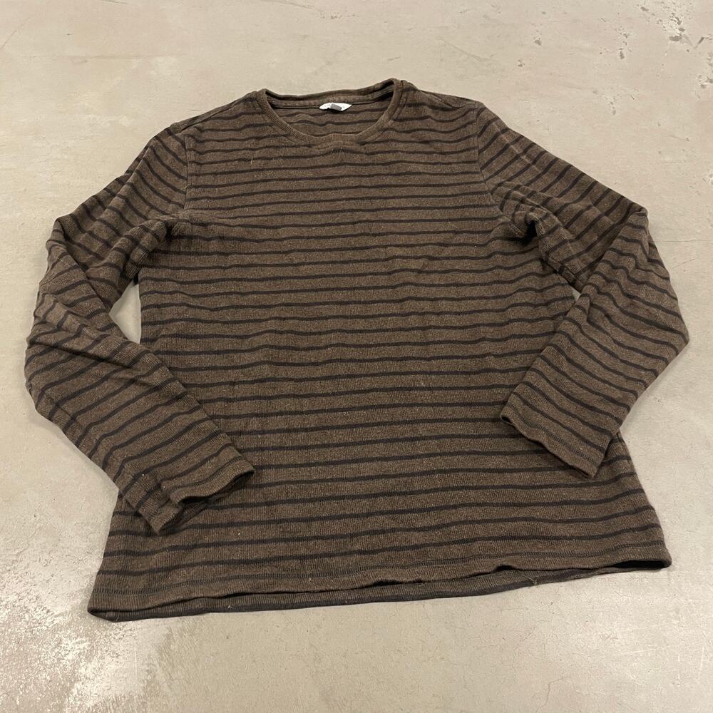 Y2K striped Calvin Klein thermal t-shirt